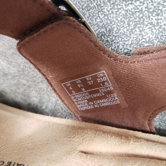 Clarks Collection Sandals 6.5 M Brown Leather Brynn Step Adjustable Strap Shoes - Picture 9 of 12